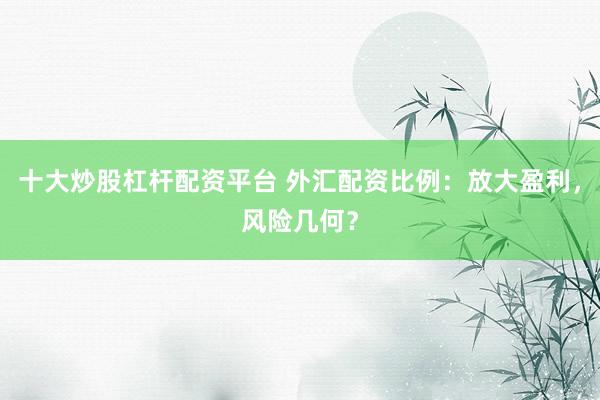 十大炒股杠杆配资平台 外汇配资比例：放大盈利，风险几何？