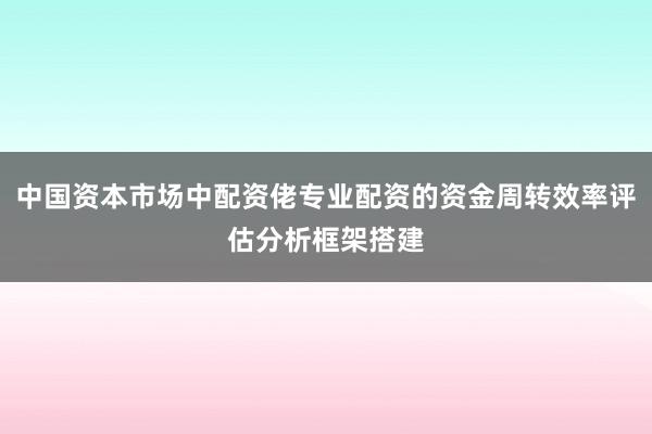 中国资本市场中配资佬专业配资的资金周转效率评估分析框架搭建