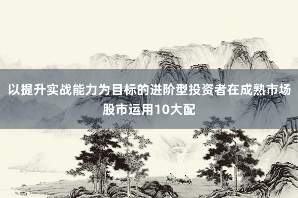 以提升实战能力为目标的进阶型投资者在成熟市场股市运用10大配