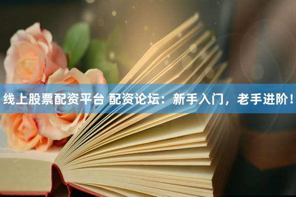 线上股票配资平台 配资论坛：新手入门，老手进阶！