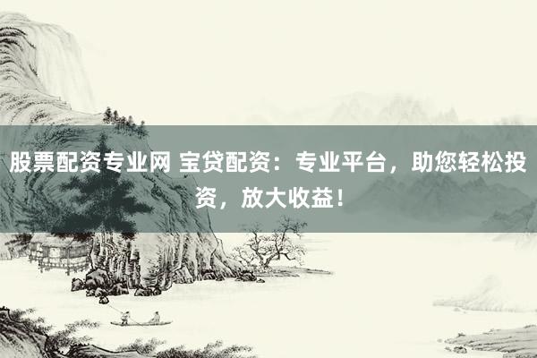 股票配资专业网 宝贷配资：专业平台，助您轻松投资，放大收益！