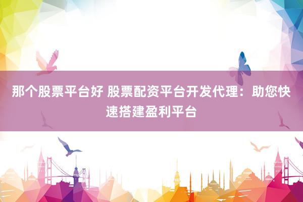 那个股票平台好 股票配资平台开发代理：助您快速搭建盈利平台